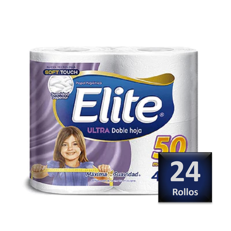 Papel Higienico Doble Hoja 50 Mts Elite 24 rollos