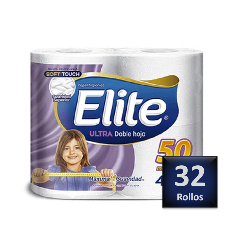 Papel Higienico Doble Hoja 50 Mts Elite 32 rollos