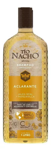 Shampoo Anti Caida Aclarante de Jalea Real y Manzanilla Tio Nacho 1 Lt