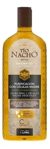 Shampoo Anti Caída Purificación con Células Madre Tio Nacho 1 Lt