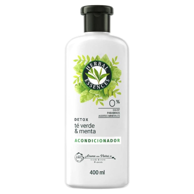 Acondicionador Detox Té Verde y Menta Herbal Essences 400 ml Hogar Casanova 