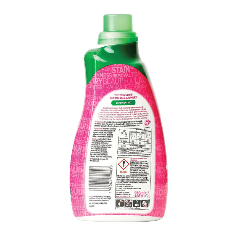 Detergente Liquido Bio Concentrado The Pink Stuff 960 ml Hogar Grayson 