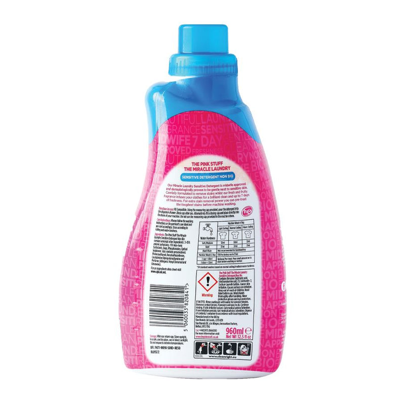 Detergente Liquido Hipoalergenico Concentrado The Pink Stuff 960 ml Hogar Grayson 