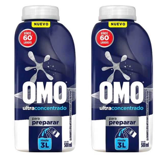 Detergente Liquido para Diluir Omo 2 x 500 ml Hogar Otros 