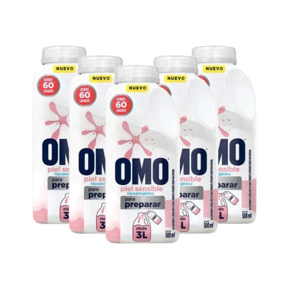 Detergente Liquido Piel Sensible para Diluir Omo 5 x 500 ml Hogar Otros 