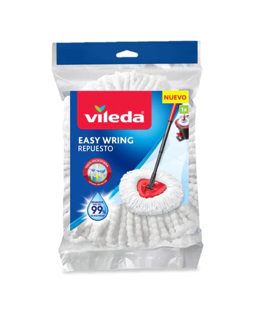 Mopa Balde con Pedal Easy Wring & Clean + Repuesto Adicional Vileda Hogar Agrocom 