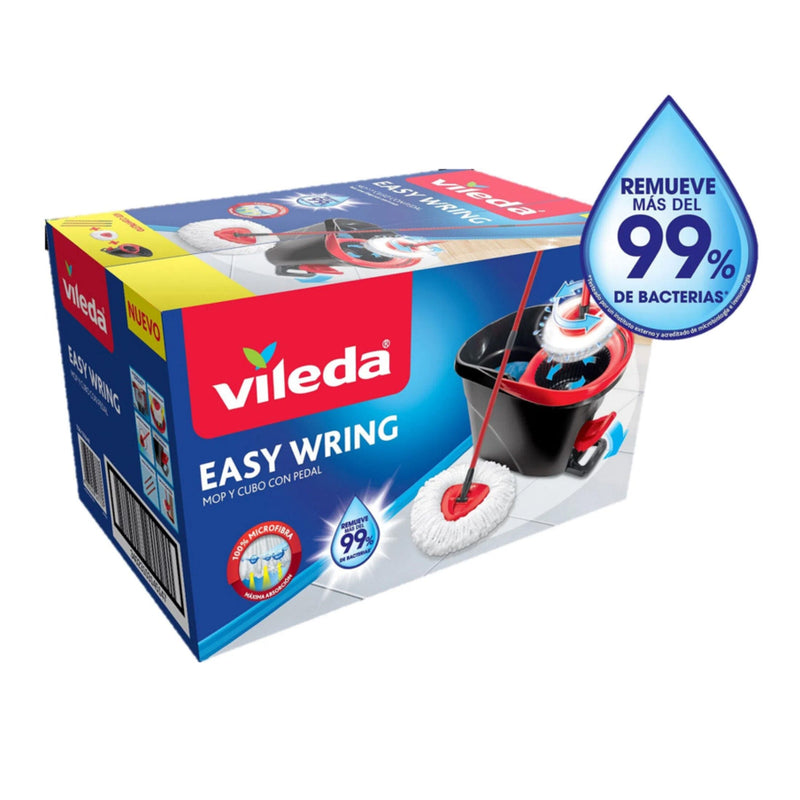 Mopa Balde con Pedal Easy Wring & Clean + Repuesto Adicional Vileda Hogar Agrocom 