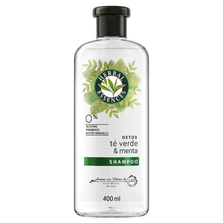 Shampoo Detox Té Verde y Menta Herbal Essences 400 ml Hogar Casanova 