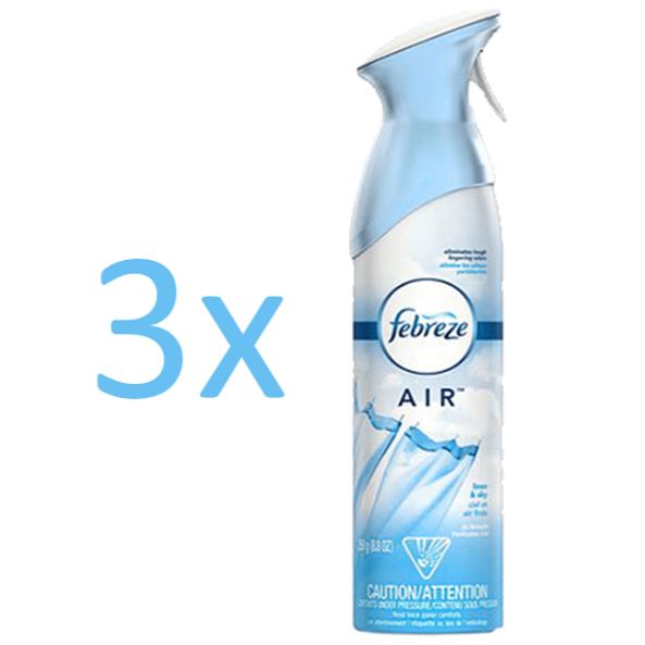 Eliminador de Olores Linen & Sky Febreze 3 x 250 gr Hogar mundolimpio.cl 