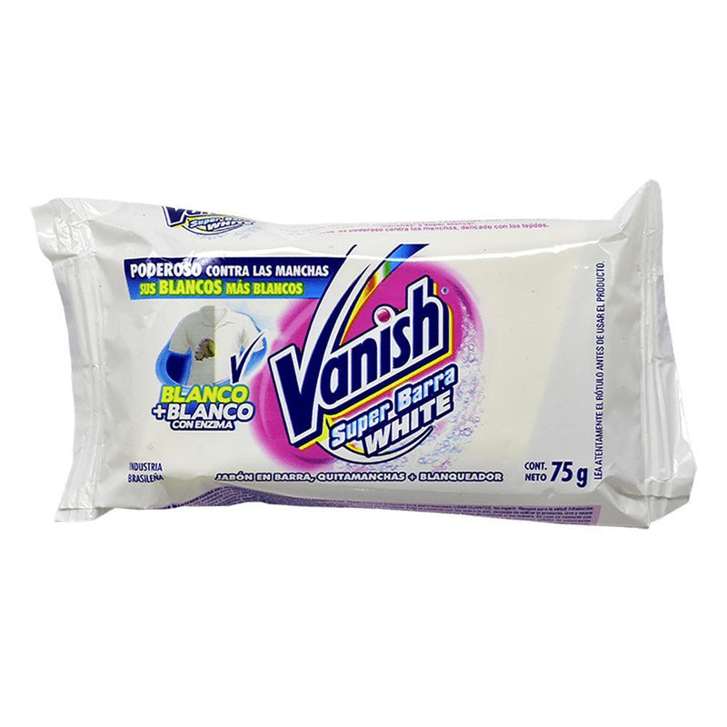 Jabon Barra Ropa Blanca Vanish 75 gr Hogar Mundo Limpio 