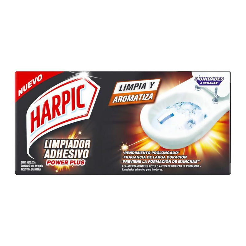 Limpiador WC Adhesivo Power Plus Harpic 3 Un Hogar Mundo Limpio 